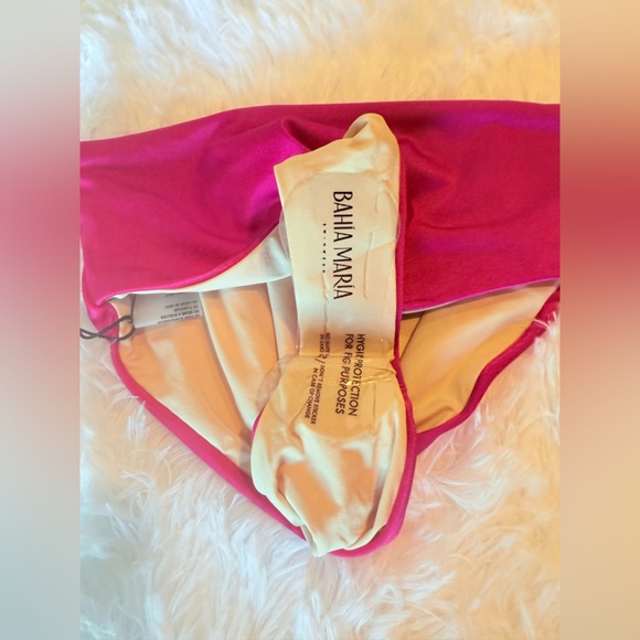 Bahia Maria x Anthropologie High-Waisted Bikini Bottoms | Pink Fuchsia | XS NWT - Picture 7 of 14